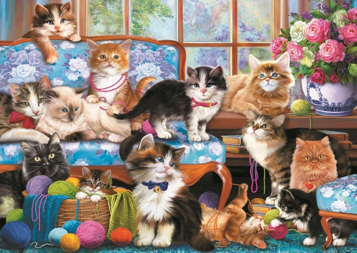 Puzzle TREFL mačacia rodina 500 dielikov