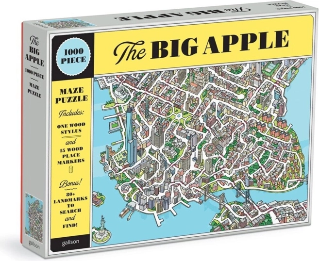 Galison puzzle Veľké jablko New York 2v1, 1000 dielikov