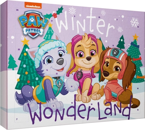 Adventný kalendár Tlapková patrola Winter Wonderland – kozmetika pre dievčatá