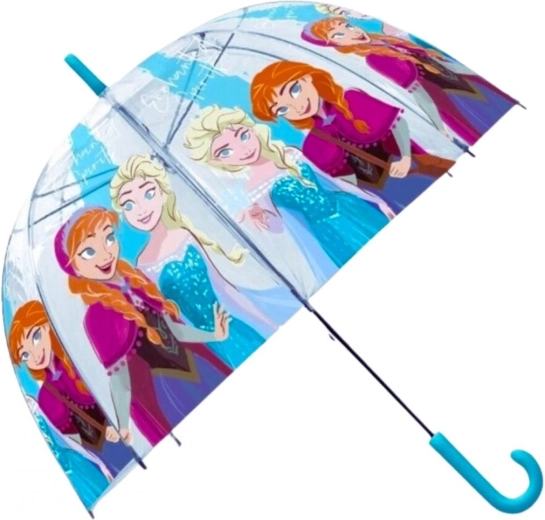 Detský manuálny dáždnik Frozen s Annou a Elsou