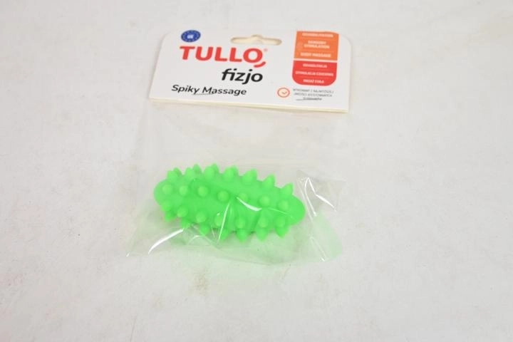 Fizjo rehabilitačný masážny valček (fazúľka) s hrotmi 7,4 cm zelený