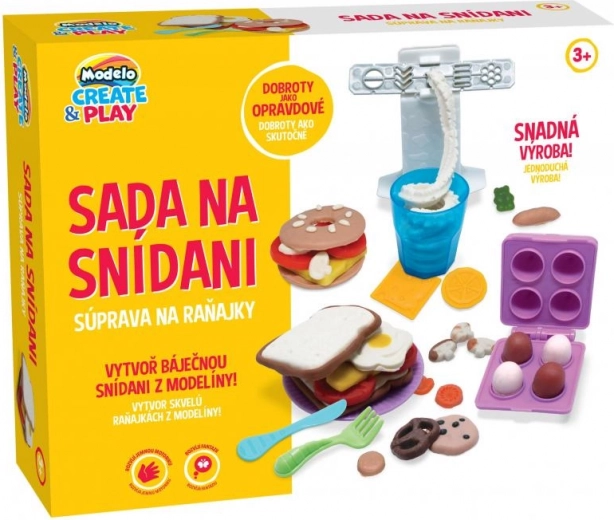 Modelo sada na plastelínové raňajky pre deti