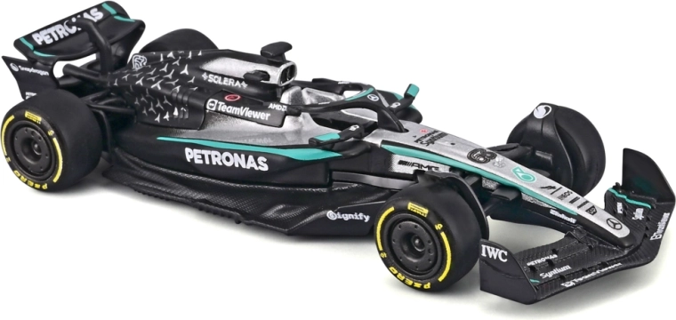 Autentický vzhľad vozidla Mercedes-AMG Petronas W16 (2025)