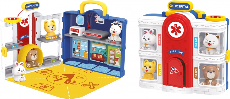 Prenosná zvieracia nemocnica s efektmi