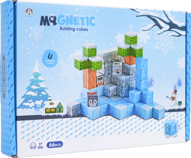 magnetické kocky a kockičky 3D – stavebnica 66 dielov