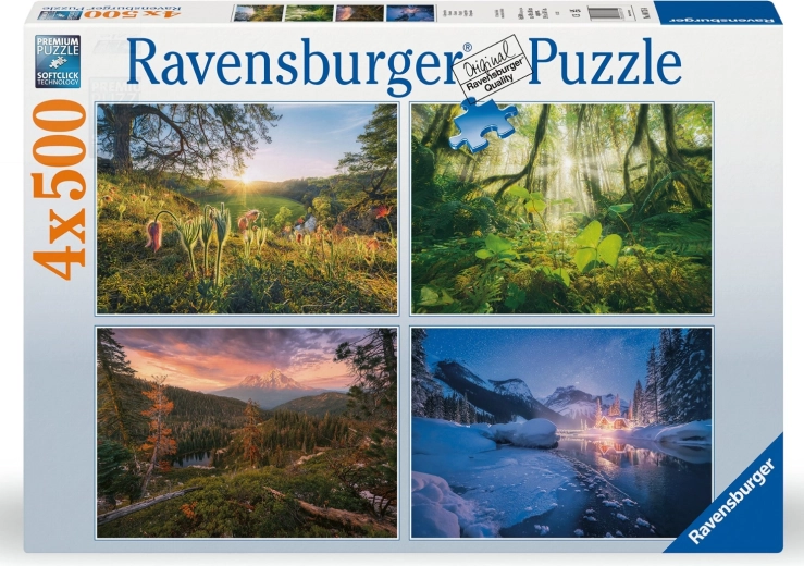 Puzzle Štyri ročné obdobia 4×500 dielikov Ravensburger