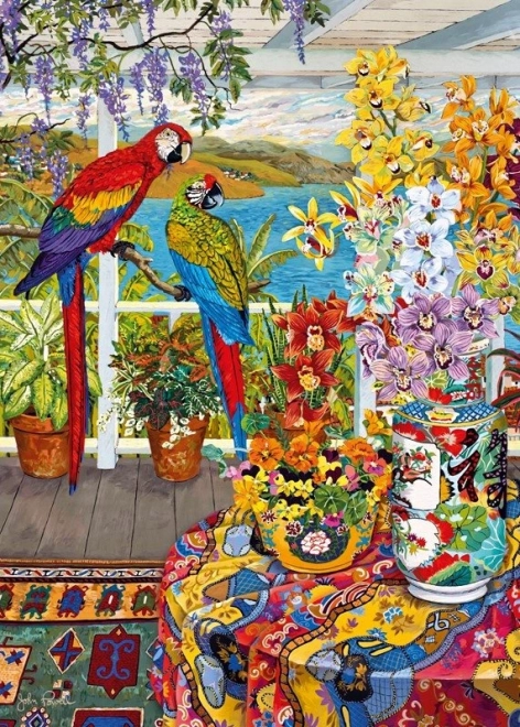 Puzzle papagáje na verande 1000 dielikov