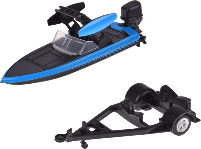 Príves s motorovým člnom pre akčné scenáre