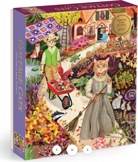 Galison metalické puzzle Mačky na vidieku, 1000 dielikov