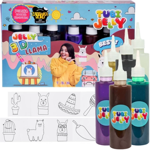Tubi Jelly kreatívna sada Lama 6 farieb gélové figúrky