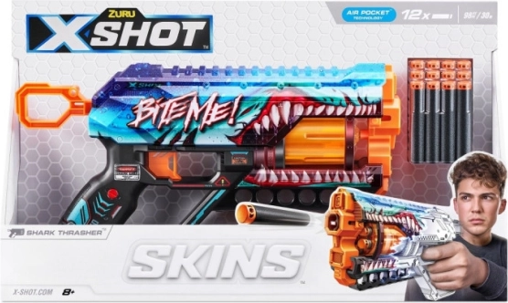 x-shot skins griefer thrasher – pištoľ na penové náboje, 12 šípok