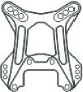 Predná veža tlmičov X3 CNC z hliníka 7075, 5 mm HN