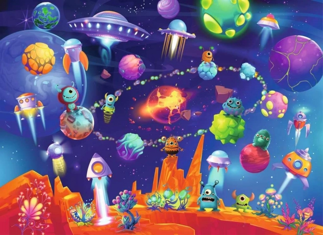Puzzle Mimozemšťania XL 60 dielikov