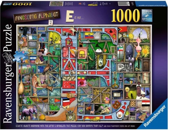 Ravensburger puzzle Úžasná abeceda E & F 1000 dielikov