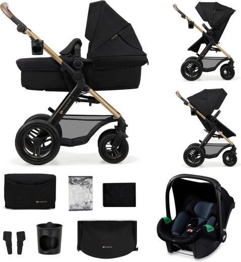 Kombinovaný kočík Kinderkraft MOOV 2 AIR 3v1 Pure black