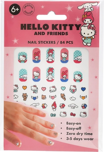 Hello Kitty detské nálepky na nechty (84 ks)