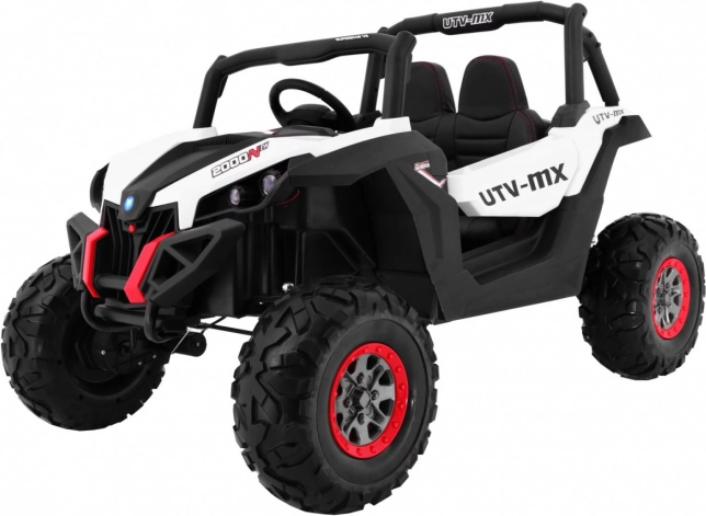 Detské elektrické buggy 4x4 s diaľkovým ovládaním, LED svetlami a MP3 – biele