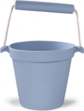 Silikónový plážový vedierko svetlosivý BIGJIGS TOYS