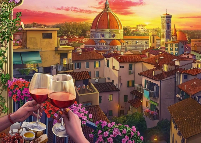 Ravensburger puzzle Útulné miesta: terasa vo Florencii XXL 500 dielikov