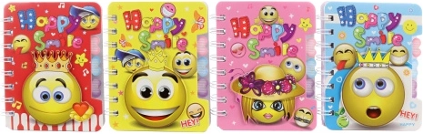 Zápisník Happy Smile so smajlíkmi, linajkovaný, 9,5 × 12 cm