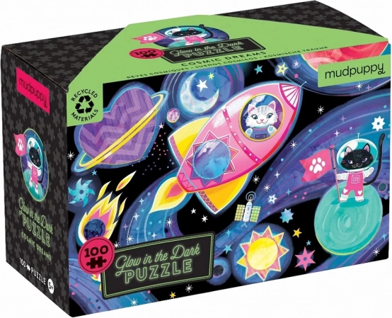 Mudpuppy Puzzle Vesmírne sny svietiace v tme 100 dielikov
