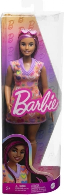 Barbie Fashionistas bábika v šatách so srdiečkami