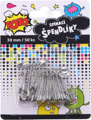 Zatváracie špendlíky 30 mm, 50 ks