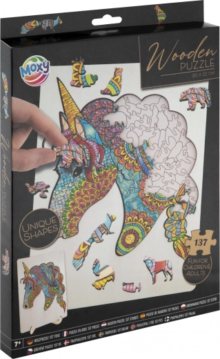 Drevené Puzzle Jednorožec 137 Dielikov