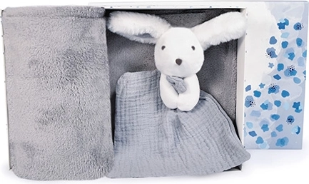 Darčeková sada Happy Doudou zajačik a deka