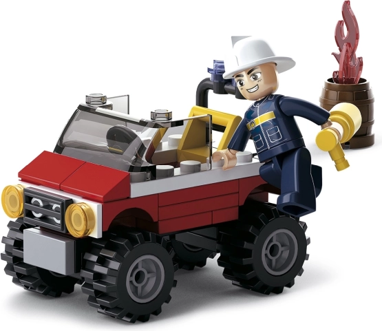 Sluban Hasičský jeep stavebnica
