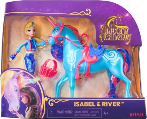 Figúrka Unicorn Academy Bábika Isabel a Jednorožec River