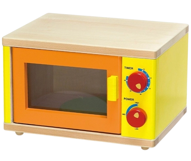 Babu drevená mikrovlnná rúra pre deti