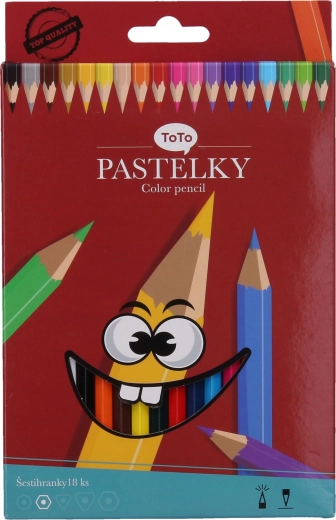 Pastelky Šesťhranné 18 ks