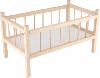 Drevená postieľka pre bábiky