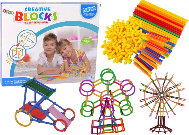 Stavebnica tyčiniek a slamiek