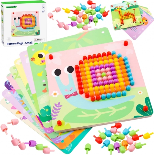 Drevená mozaika s kolíkmi Tooky Toy