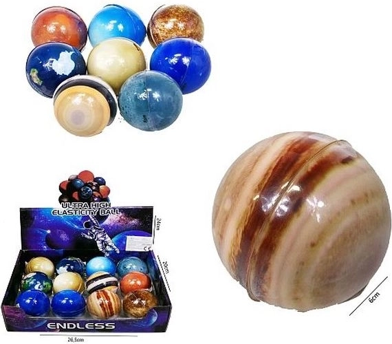 Superodrážajúca loptička Planéty 6 cm