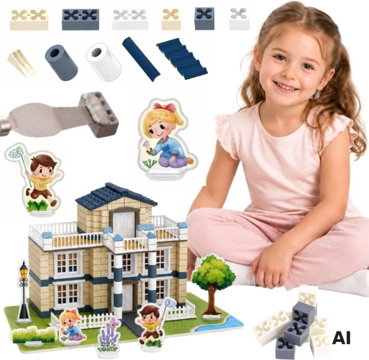 Woopie stavebnica z tehličiek – vila Dream House 311 dielikov