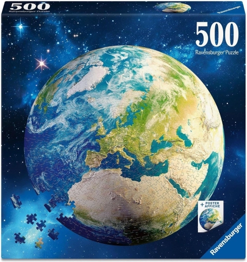 Ravensburger okrúhle puzzle Planéta Zem 500 dielikov