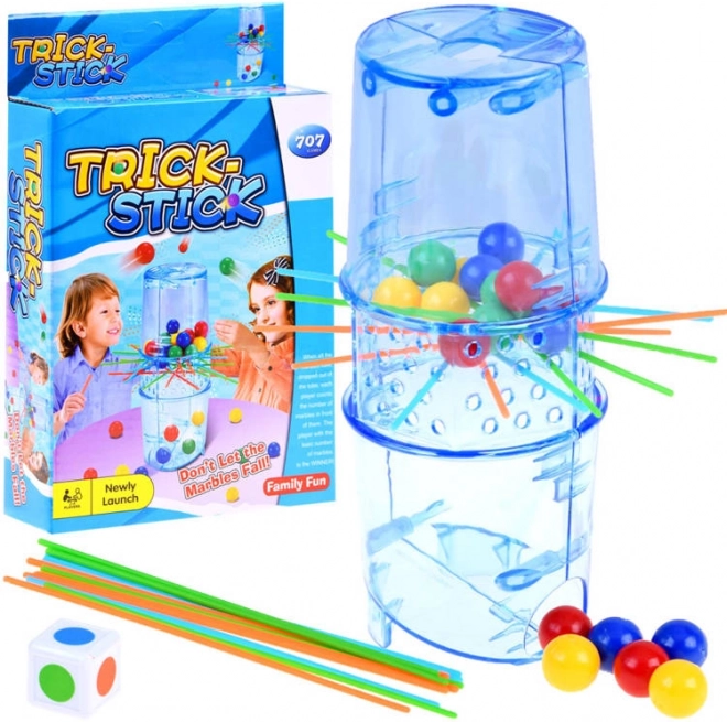 Dovednostná hra Trick Stick padajúce guľôčky