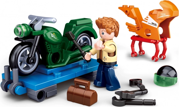 Sluban Town Opravár Motocyklov Stavebnica