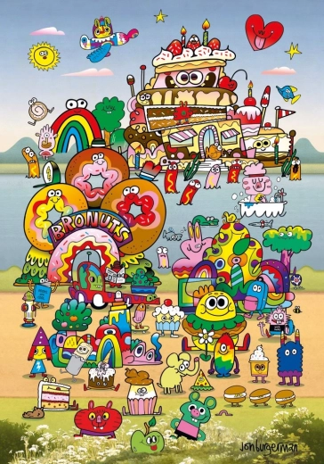 Puzzle Heye Na výlete Jon Burgerman 500 dielikov