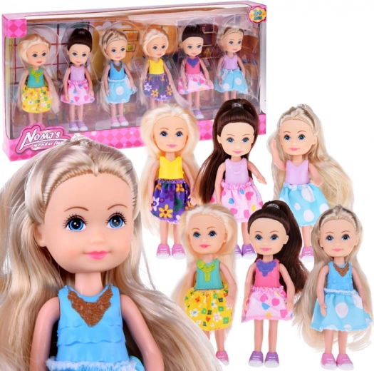 Krásne mini bábiky 12 cm sada 6 kúskov