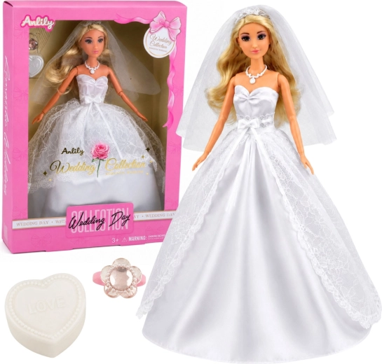 Anlily módna bábika nevesta v svadobných šatách 30 cm