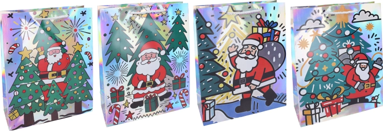 Vianočná darčeková taška M 32 × 26 × 10 cm - 1 kus
