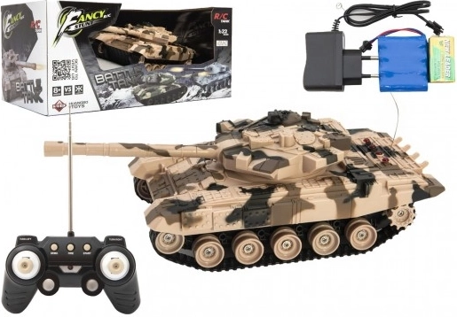 Diaľkovo ovládaný tank s dobíjacím packom a zvukovými efektmi