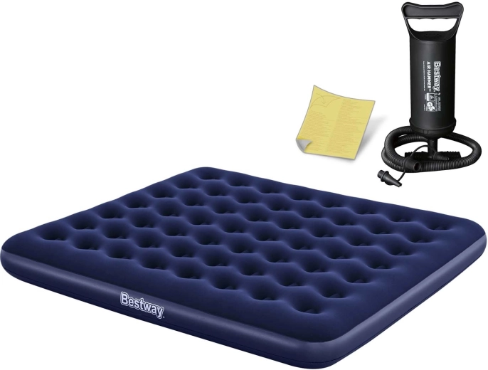 Nafukovacia matrace 203 × 183 × 22 cm s piestovou pumpou BESTWAY
