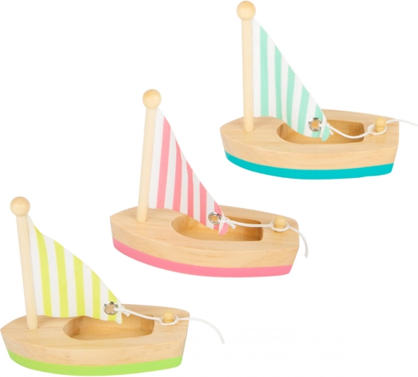 Drevené vodné plachetnice malfoot - set 3 ks