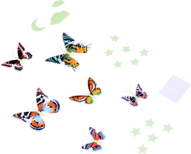 Farební 3D motýle pre živý interiér