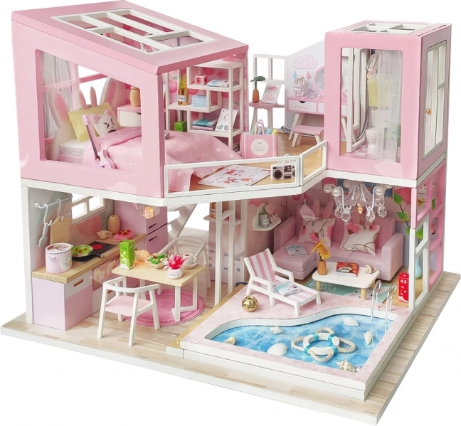 Detailná moderná vila v miniatúre